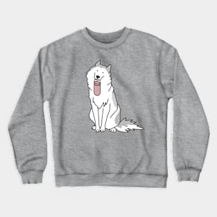 Husky holding pink water bottle Crewneck Sweatshirt